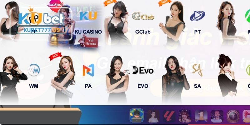Khái quát về sảnh casino KUBET77 đẳng cấp